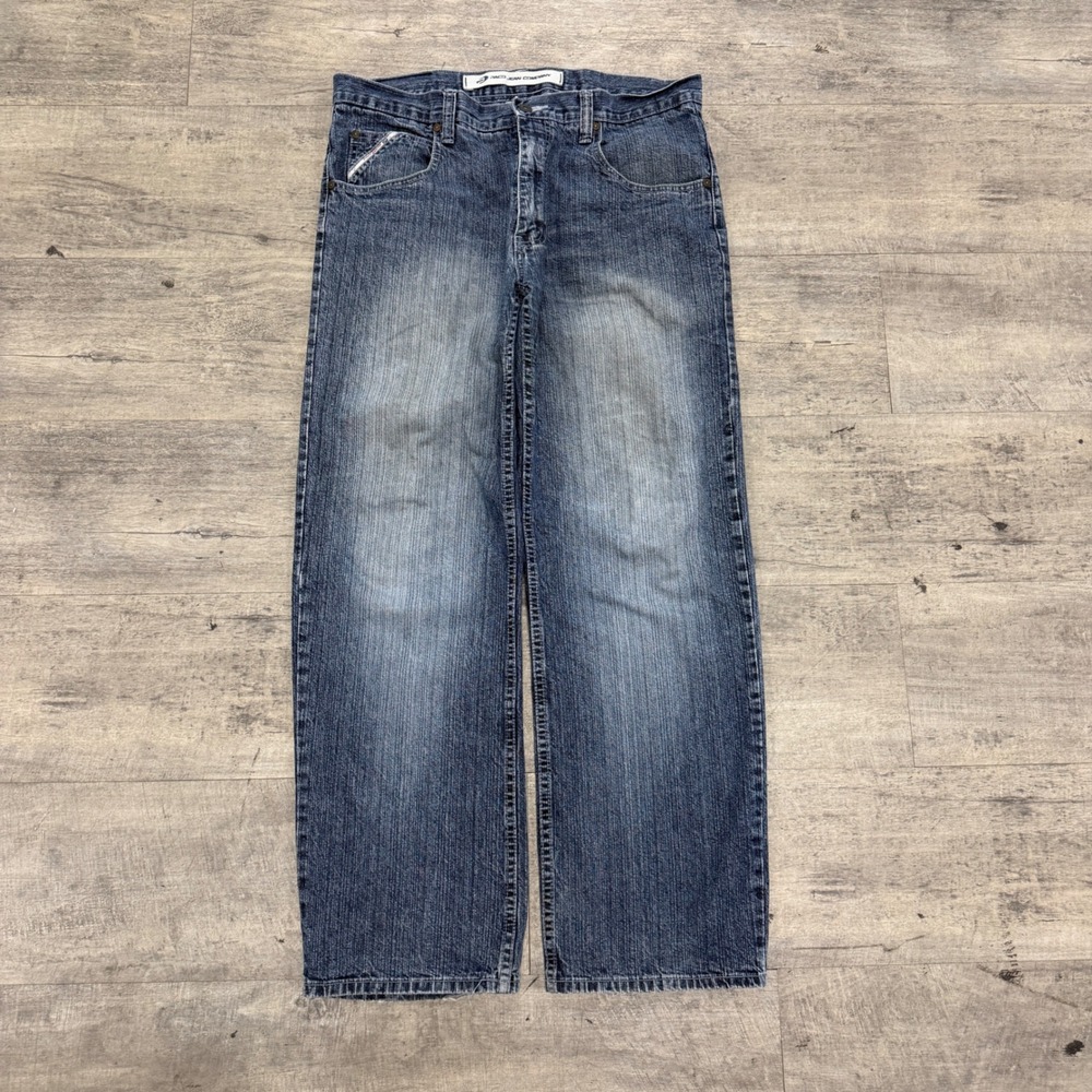 Paco Jean Company Jeans Mens 36x30 Blue Wide Leg Relaxed Fit Y2K Baggy Denim